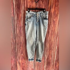 Edgely Mid Rise Super Skinny Light Blue Jeans for Women